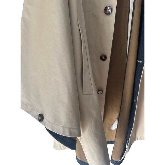 Zara mens Trench coat cape with hood size L in mint condition - Picture 5 of 11